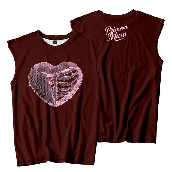 Omar Courtz Heart Sleeveless T-Shirts Primera Musa Tour 2025 Merch Tee Unisex Fashion Tank Tops