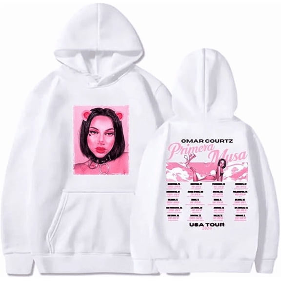 Omar Courtz Merch 2025 Primera Musa Tour Hooded Drawstring Pocket Sweatshirt Men/women Hip Hop Pullover