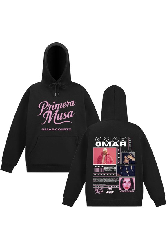 Omar Courtz Primera Musa Album Tour Merch Sweatshirts - Unisex Long - Sleeved Comfort Pullovers, Autumn Winter Casual Hoodie for Men & Women