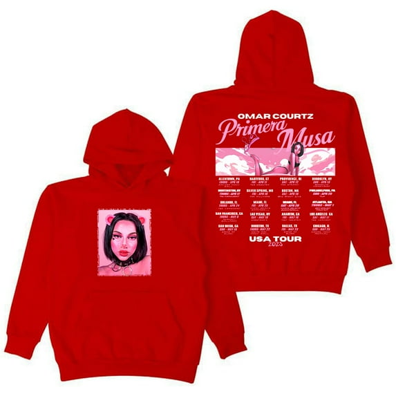 Omar Courtz Primera Musa Tour 2025 Hoodie Long Sleeve Streetwear Men Women Hooded Sweatshirt