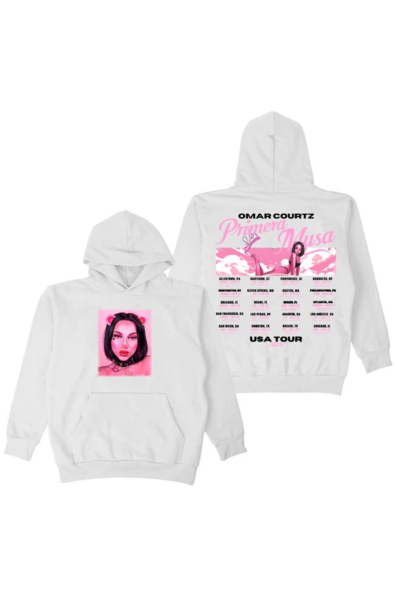 Omar Courtz Primera Musa Tour 2025 Hoodie Long Sleeve Streetwear Men Women Hooded Sweatshirt