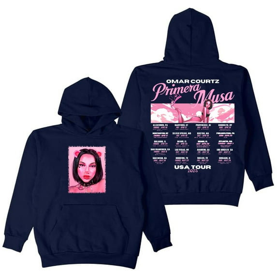 Omar Courtz Primera Musa Tour 2025 Hoodie Long Sleeve Streetwear Men Women Hooded Sweatshirt