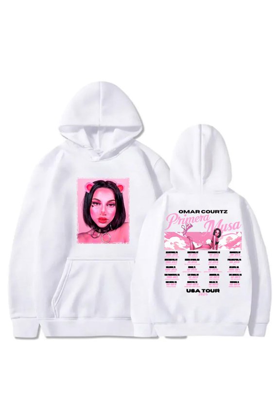 Omar Courtz Primera Musa Tour 2025 Hoodies Women Men Long Sleeve Casual Sweatshirt Clothes