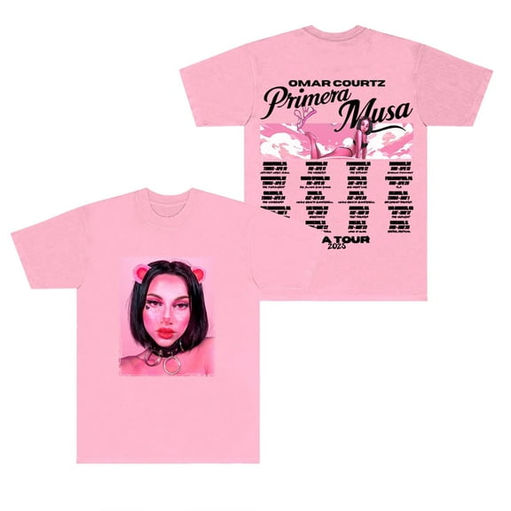Omar Courtz Primera Musa Tour 2025 T-Shirts Short Sleeve Tee Cosplay Unisex Fashion Crewneck Top
