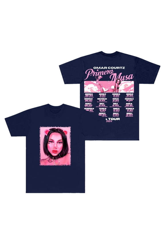 Omar Courtz Primera Musa Tour 2025 T-Shirts Short Sleeve Tee Cosplay Unisex Fashion Crewneck Top