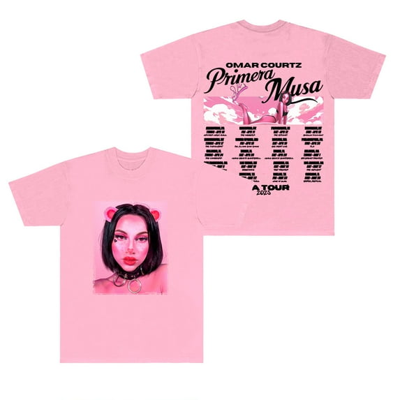 Omar Courtz Primera Musa Tour 2025 T-Shirts Short Sleeve Tee Cosplay Unisex Fashion Crewneck Top
