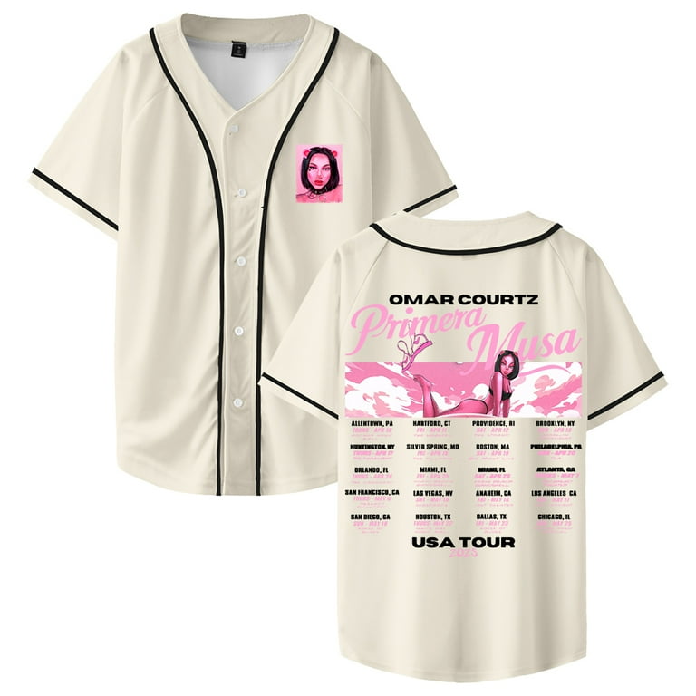 Omar Courtz Primera Musa Tour Baseball Jersey Short Sleeve Button