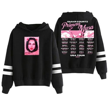 Omar Courtz Primera Musa Tour Hoodie Pocketless Paralle Bars Sleeve Streetwear Men Women Hooded Sweatshirt
