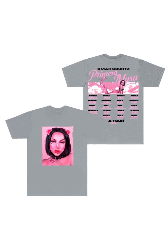 Omar Courtz Primera Musa Tour Merch T-Shirts Crewneck Tops Unisex Fashion Short Sleeve Tee