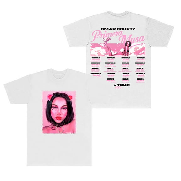 Omar Courtz Primera Musa Tour 2025 T-Shirts Short Sleeve Tee Cosplay Unisex Fashion Crewneck Top