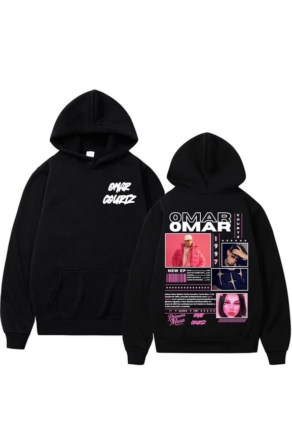Omar Courtz Primera Musa Tour Merch Unisex Cotton-Blend Oversized Long Sleeve Casual Pullover Hoodie
