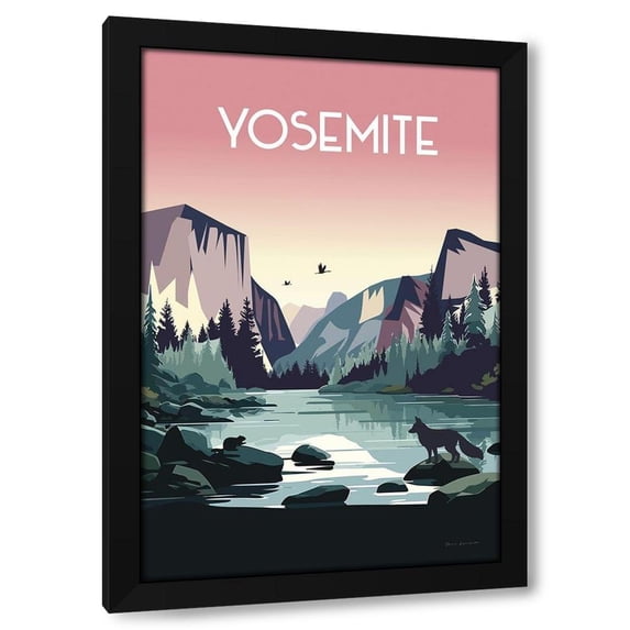 Omar Escalante 11x14 Black Modern Wood Framed Wall Art Titled - Yosemite