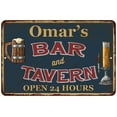thumbnail image 1 of Omar's Green Bar & Tavern Rustic Sign 12 x 18 Matte Finish Metal 112180047054, 1 of 1