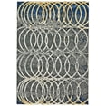 thumbnail image 1 of Omari Contemporary Spiral Print Rug, Gray/Blue, 2ft - 2in x 4ft Accent Rug, 1 of 3