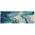 thumbnail image 1 of Omari Contemporary Watercolor, Atlantic Blue, 2ft - 10in x 7ft - 10in, Runner, 1 of 7