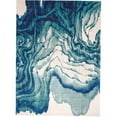 thumbnail image 1 of Omari Contemporary Watercolor Rug, Atlantic Blue, 4ft - 3in x 6ft - 3in Area Rug, 1 of 7
