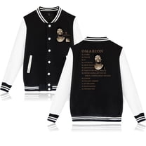 XUANXIAOJIANG Omarion Popular patterns on baseball shirts, men's and women's casual long sleeved jackets, baseball Jacket