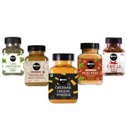 Omas Fresh Multi Seasoning No Garlic No Onion (Jain) Combo | Zero Added Colours, Fillers, Additives & Preservatives | Cheese Powder 80G, Jain Peri Peri Masala 70G, Magic