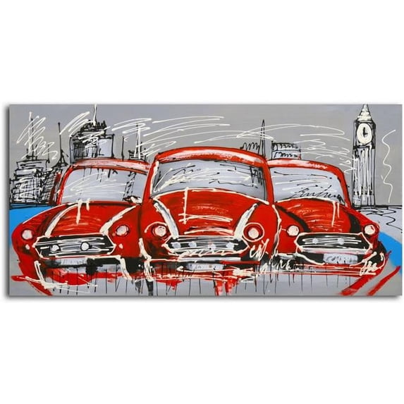 Omax Decor A 3239 London Stroll Original Painting on Canvas