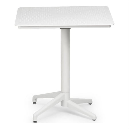 Omax Decor Flip Folding Plastic Outdoor or Indoor Bistro Dining Table in White