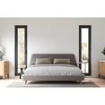 thumbnail image 1 of Omax Decor Henry Wood and Fabric Upholstered King Platform Bed in Gray, 1 of 6