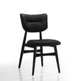 thumbnail image 1 of Omax Decor Joss Solid Wood Leather Dining Chairs in Black (Set of 2), 1 of 6