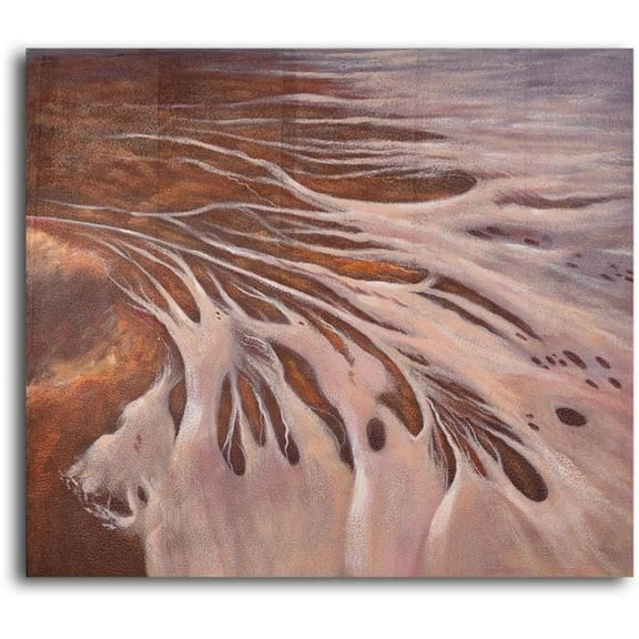 Omax Decor M 1124 28 x 32 in. Hand Painted Sea Foam on Sand Oil Painting