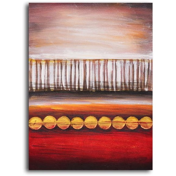 Omax Decor M 5206 24 x 32 in. Hand Painted Ballast Beneath Tundra Oil Painting