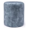 thumbnail image 1 of Omax Decor MADDOX 16" Round Ottoman Pouf Stool Footstool in Blue Velvet, 1 of 5