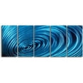 thumbnail image 1 of Omax Decor MC5031 24 x 60 in. Ripple Effect Contemporary Handmade Metal Wall Art Set - 5 Piece, 1 of 3
