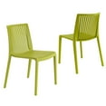 thumbnail image 1 of Omax Decor Nox Resin Patio Stackable Dining Chair in Green - (Set of 2), 1 of 6