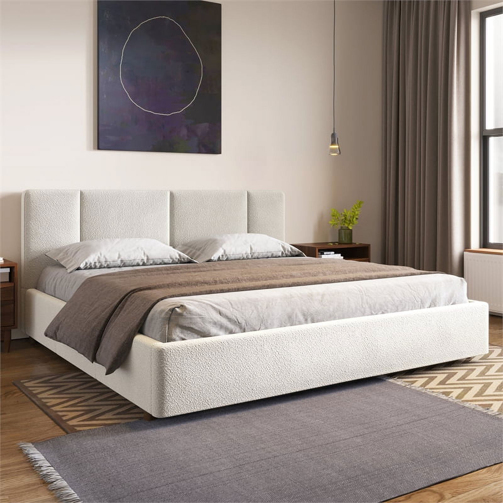 Lankford upholstered on sale wingback headboard