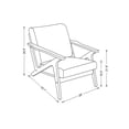 thumbnail image 1 of Omax Decor Zola Solid Wood and Fabric Upholstered Accent Armchair in Walnut/Beige, 1 of 5