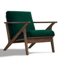 thumbnail image 1 of Omax Decor Zola Solid Wood and Velvet Upholstered Accent Armchair in Green, 1 of 3
