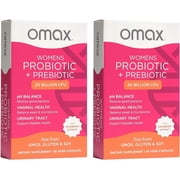 Omax Probiotic Prebiotic for Women 20 Billion CFU, Vaginal & Urinary Tract Support - 2 Pack