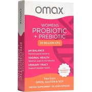 Omax Womens Probiotic with Cranberry Extract, Vegan, Organic, Gluten Free - 30 Vege-Capsules