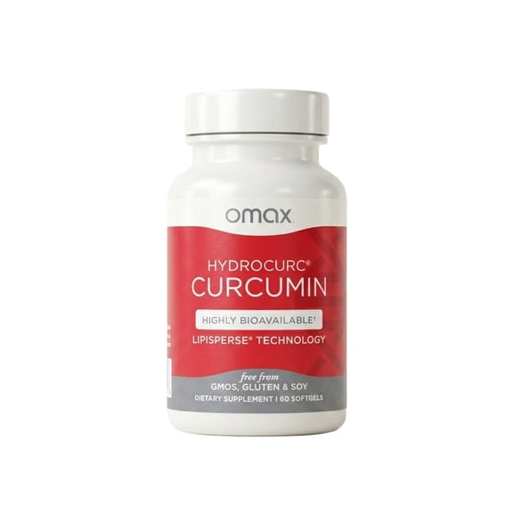 Omax HydroCurc Turmeric Curcumin Supplement, Immune Support, 150mg HydroCurc, 60 Softgels