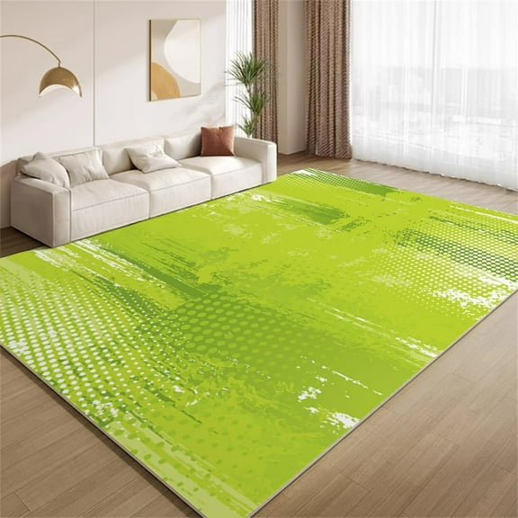 Ombre Abstract Green Rug 2x3ft Small Area Rugs Gradient Green Graffiti Rugs Ultra Soft Non Slip Washable Carpet for Living Room Bedroom Study Office Hallway