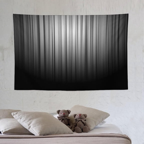Ombre Abstract Tapestry Wall Hanging Black and Grey Home Decor for Living Room Bedroom Apartment Farmhouse Dorm 40"x60"