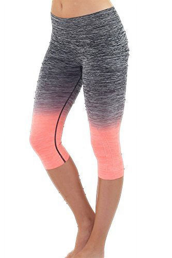 PacificPlex Ombre Long Yoga Leggings - Two Tone Contour Leggings, Soft & Comfortable