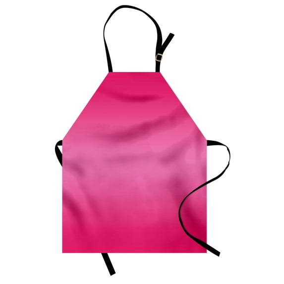 Ombre Apron Princess Pink Medieval Colors Inspired Fuchsia Modern Design Ombre Digital Print Image, Unisex Kitchen Bib Apron with Adjustable Neck for Cooking Baking Gardening, Pink, by Ambesonne