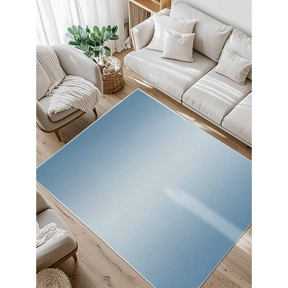 Ombre Area Rug for Bedroom 2.7x5 Ft Haze Blue Gradient Super Soft fuzzy Throw Rug Non-Slip Fluffy Plush Indoor Floor Carpet for Living Room Nursery Home Decor