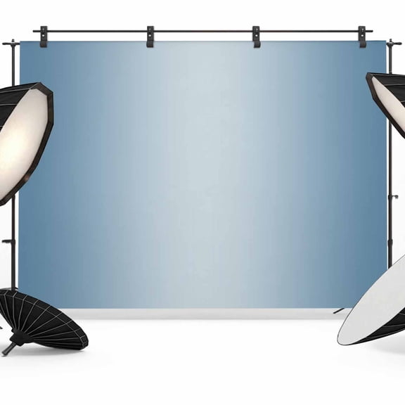Ombre Backdrop for Photography, Haze Blue Gradient Photo Backdrop Portrait Background Party Banner Photo Backgrounds for Studio Booth Props, 10x8ft