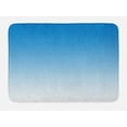 thumbnail image 1 of Ombre Bath Mat, Sky Landscape Skyscaper Tall Building View Inspired Blue Lovers Modern Design Print, Non-Slip Plush Mat Bathroom Kitchen Laundry Room Decor, 29.5 X 17.5 Inches, Blue White, Ambesonne, 1 of 2