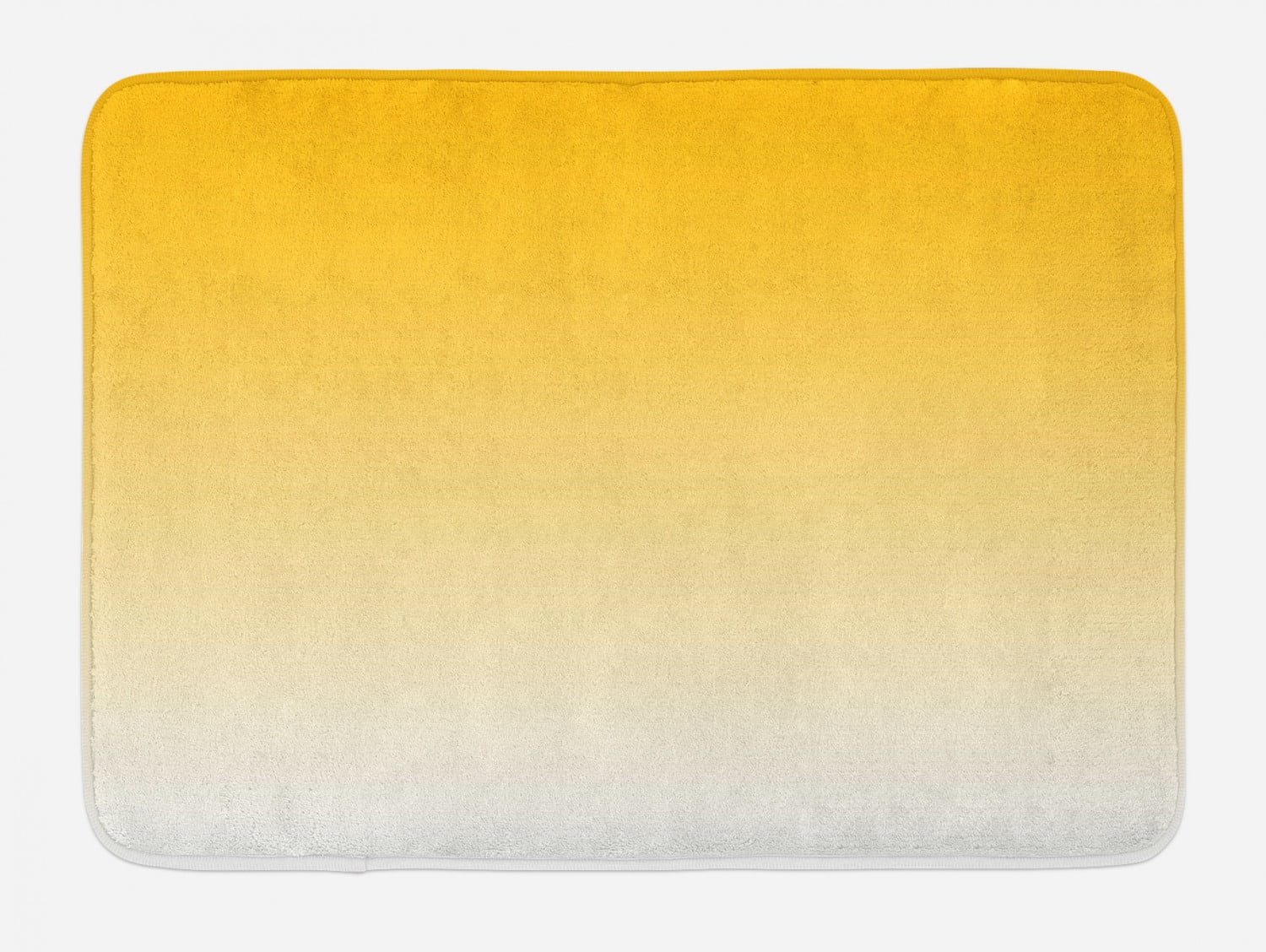 Yellow Ombre Memory Foam Bath Rug with Anti-Slip Backing