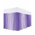thumbnail image 1 of Ombre Bed Skirt Violet Purple Gradient Bed Skirts California King Size 16 Inch Drop, Wrap Around Dust Ruffle&nbsp;Bedskirt with Adjustable Elastic Belt for Queen Size Beds, 1 of 7