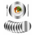 thumbnail image 1 of Ombre Black White Round 15 Inch Placemats Set of 8, Simple Abstract Striped Farmhouse HeatResistant Non Slip Place Mats for Dining Table, Wipeable Braided Kitchen Table Mats for Housewarming, 1 of 9