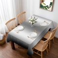 thumbnail image 1 of Ombre Black White Table Cloth Waterproof Tablecloths, Simple Abstract Striped Farmhouse Tablecloth Dining Table Cover for Kitchen Party Tabletop Outdoor, Rectangle Tablecloth 60x84 Inch, 1 of 9