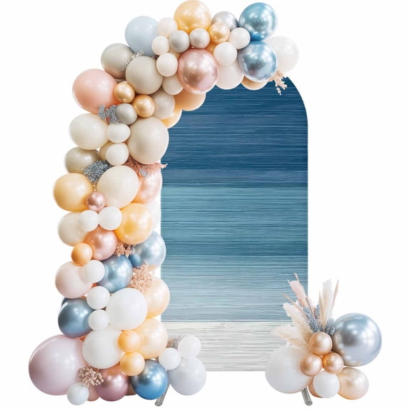 Ombre Blue Arch Backdrop Covers 7.2 FT, Striped Abstract Gradient ...