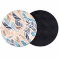 thumbnail image 1 of Ombre Blue Brown Coasters Set of 2, Absorbent Coasters for Drinks, Summer Abstract Coastal Ocean Beach Wave Coaster for Desk Coffee Table Protection, Home Decor House Warming Gifts 4", 1 of 8
